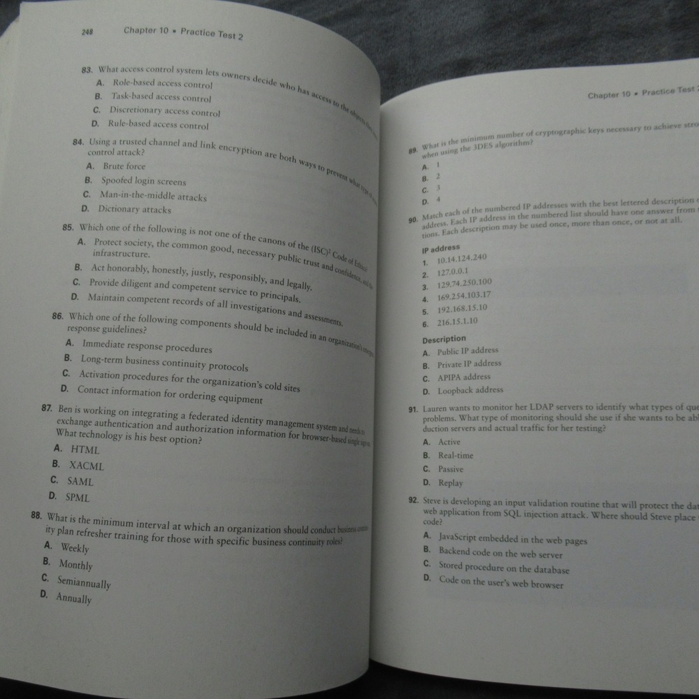 2 Books‎ ISC CISSP Certification Exam Study Guide Official Practice Tests - Picture 7 of 16